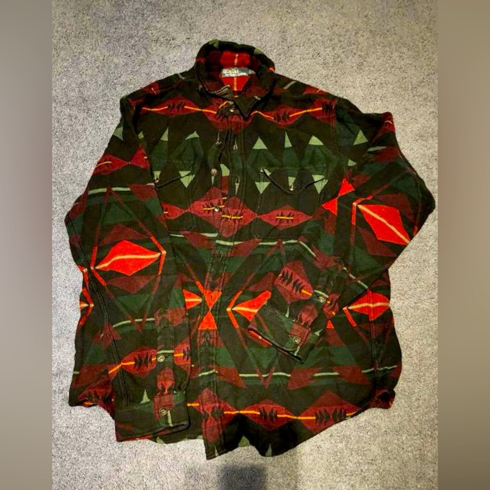 Polo Ralph Lauren Aztec Mens Xl - Shirt Navajo Jacquard Lebowski
